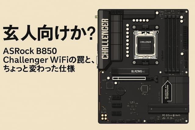【玄人向けか？】ASRock B850 Challenger WiFiの罠と、ちょっと変わった仕様
