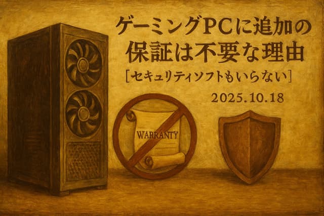 ゲーミングPCに追加の保証は不要な理由【セキュリティソフトもいらない】