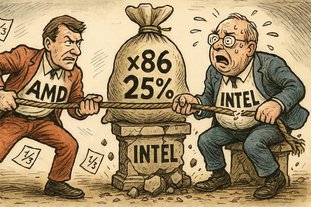 【朗報】AMD、デスクトップ市場で3分の1のシェア獲得。x86市場全体でも25%超え、Intelの牙城を崩す