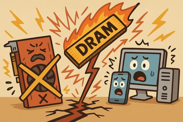 メモリ価格急騰でIT業界に激震。バジェットGPU廃止、PC・スマホが最大15%値上げへ