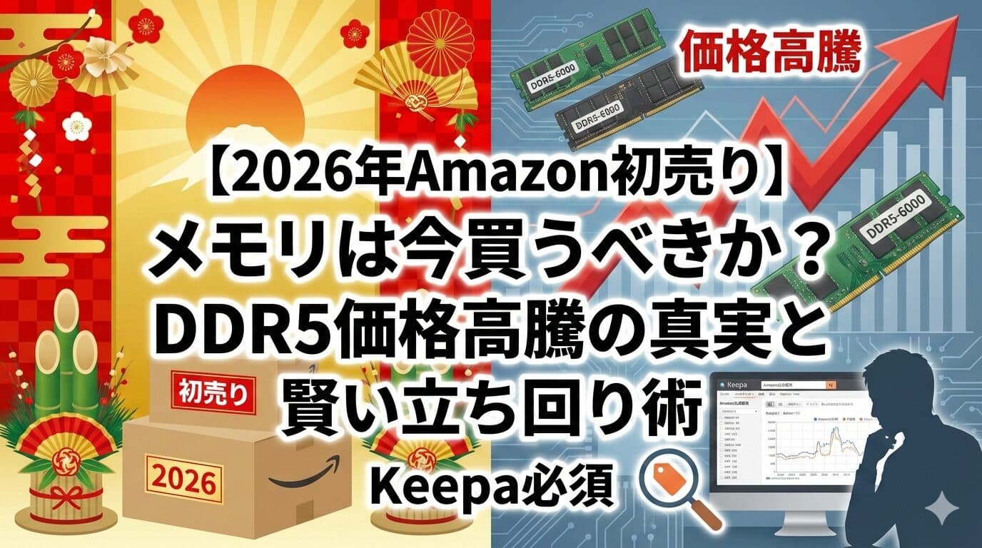 【2026年Amazon初売り】メモリは今買うべきか？DDR5価格高騰の真実と賢い立ち回り術