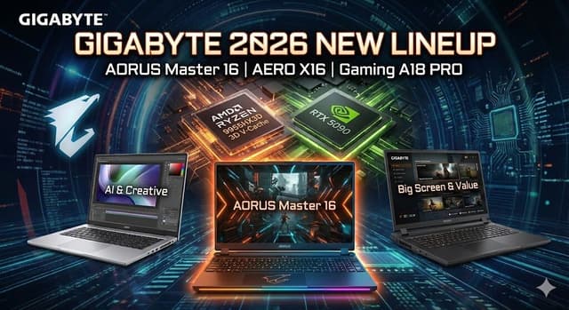 【ニュース】GIGABYTE、Ryzen 9955HX3DとRTX 5090搭載のフラッグシップ「AORUS Master 16」など3機種を発表【ゲーミングノートPC】