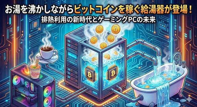 【2026年1月】お湯を沸かしながらビットコインを稼ぐ給湯器が登場——排熱利用の新時代とゲーミングPCの未来