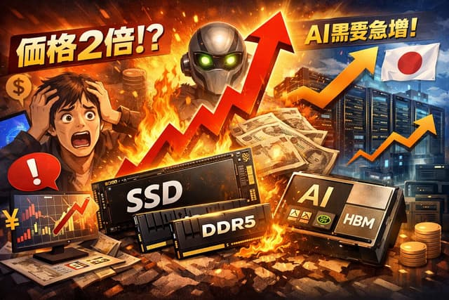 メモリ・SSD価格高騰の真相。「2倍になった」は本当か？AI需要と円安が招く構造的変化を現役エンジニアが解説