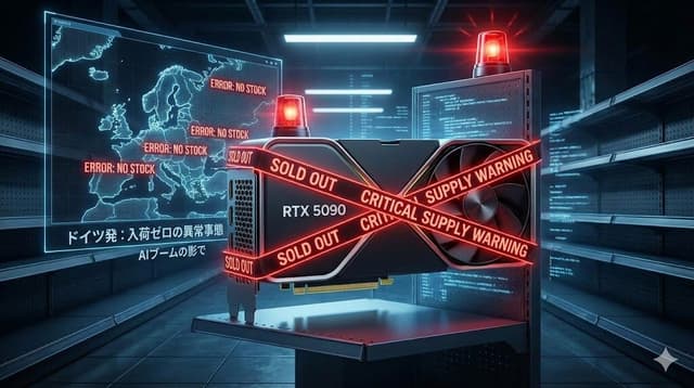 【ニュース】ドイツの代理店でRTX 5090・5080の販売停止報道：GPU供給不足は日本に波及するか？