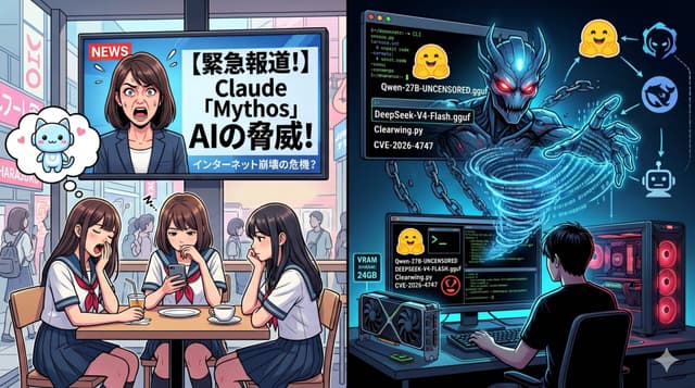 マスコミの「Claude Mythos」報道が的外れすぎる件。真の脅威は検閲解除モデル×OSSの悪夢だ