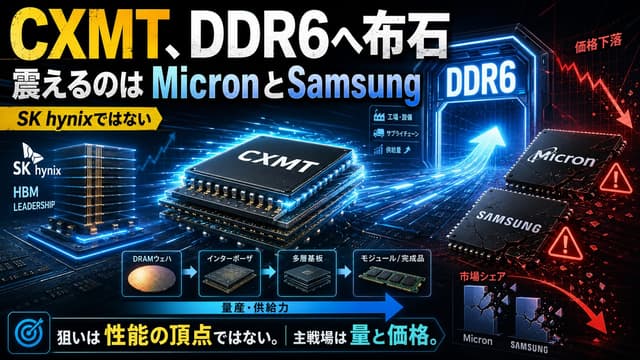 【本当に怯えるべきは】CXMTがDDR6へ布石。震えてるのはSK hynixじゃなくてMicronとSamsungだ