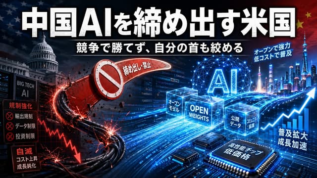 【競争で勝てないから締め出す】米国が中国製オープンウェイトAIを排除したい本当の理由