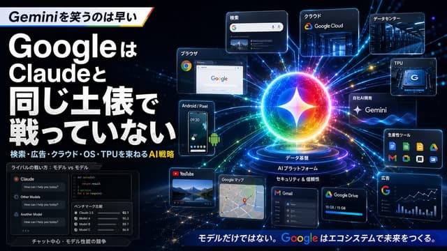 【Geminiを笑うのは早い】GoogleはClaudeと同じ土俵で戦っていない