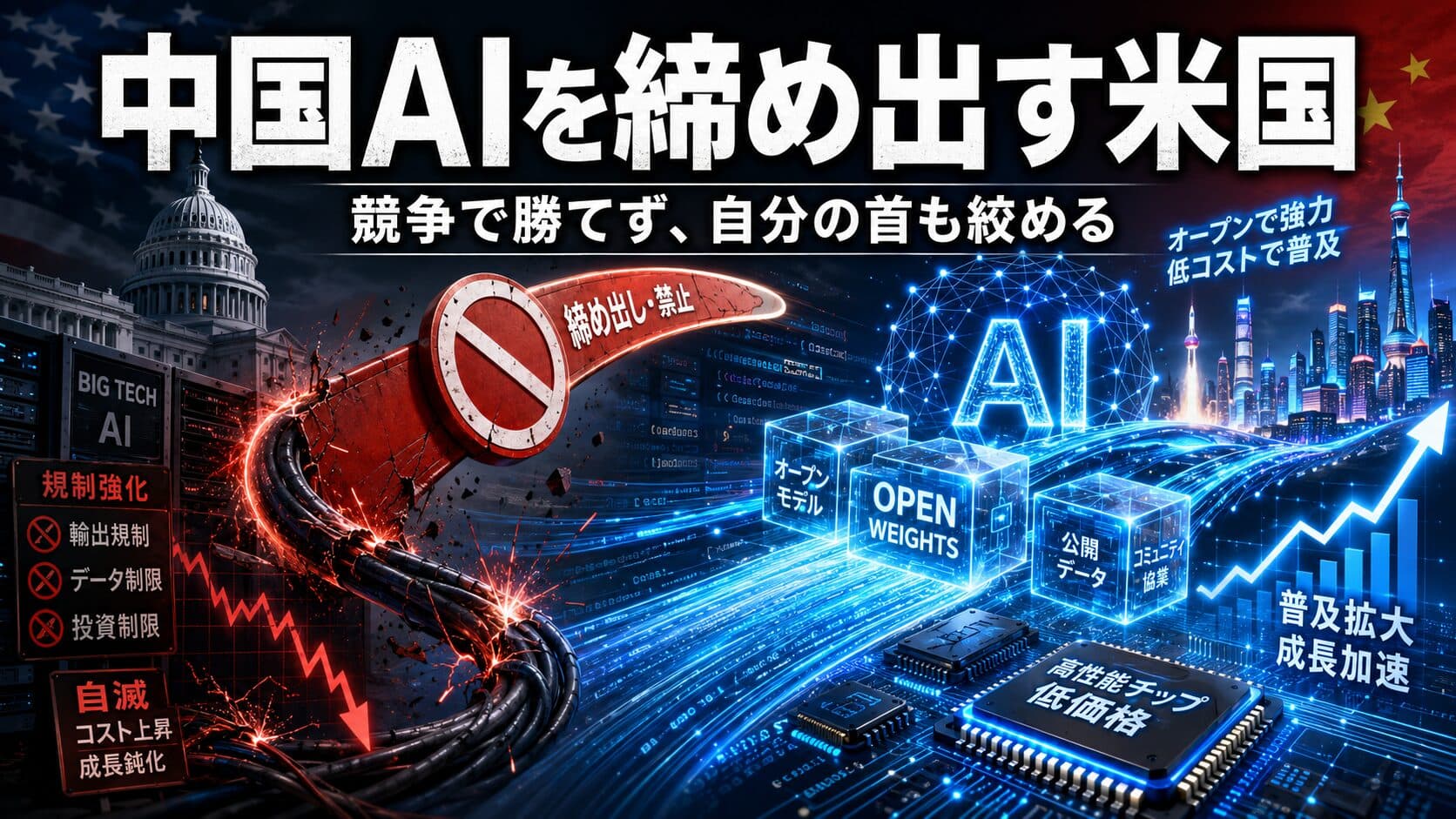 【競争で勝てないから締め出す】米国が中国製オープンウェイトAIを排除したい本当の理由